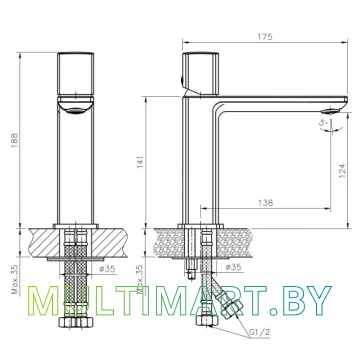 Смеситель Haiba HB10577 (хром) картинка 2
